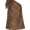 Women Juan de Dios Shirts & Blouses | Myanmar Cotton Silk Top/Jaguar Print