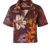 Women Juan de Dios Shirts & Blouses | Tomaso Cotton Shirt/Brown Moonlight Garden