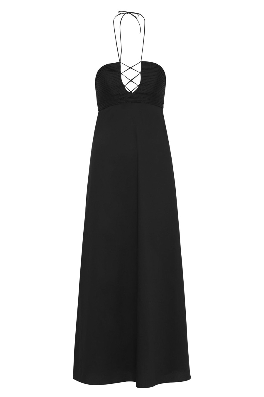 Women Juan de Dios Dresses | Acordeon Cotton Midi Dress/Black