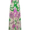 Women Juan de Dios | Bardot Maxi Silk Dress/Violet Garden