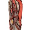 Women Juan de Dios Sarongs | De La Falaise Cotton- Silk Sarong/Salmon Stripes