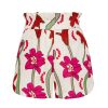 Women Juan de Dios Shorts | San Antonio Linen Shorts/Fuchsia Flowers