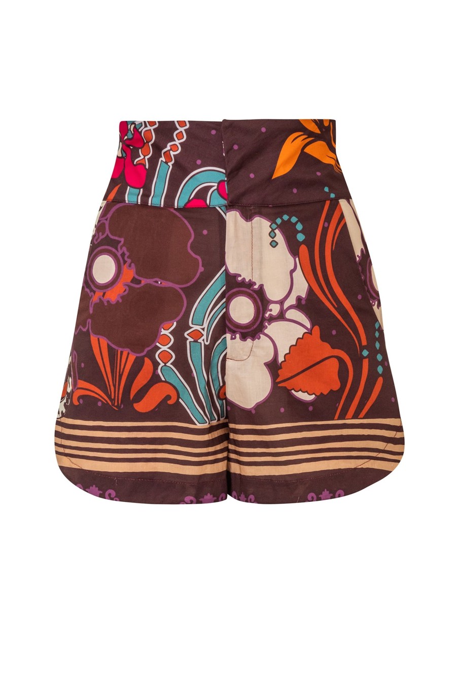 Women Juan de Dios Shorts | Tomaso Cotton Short/Brown Moonlight Garden