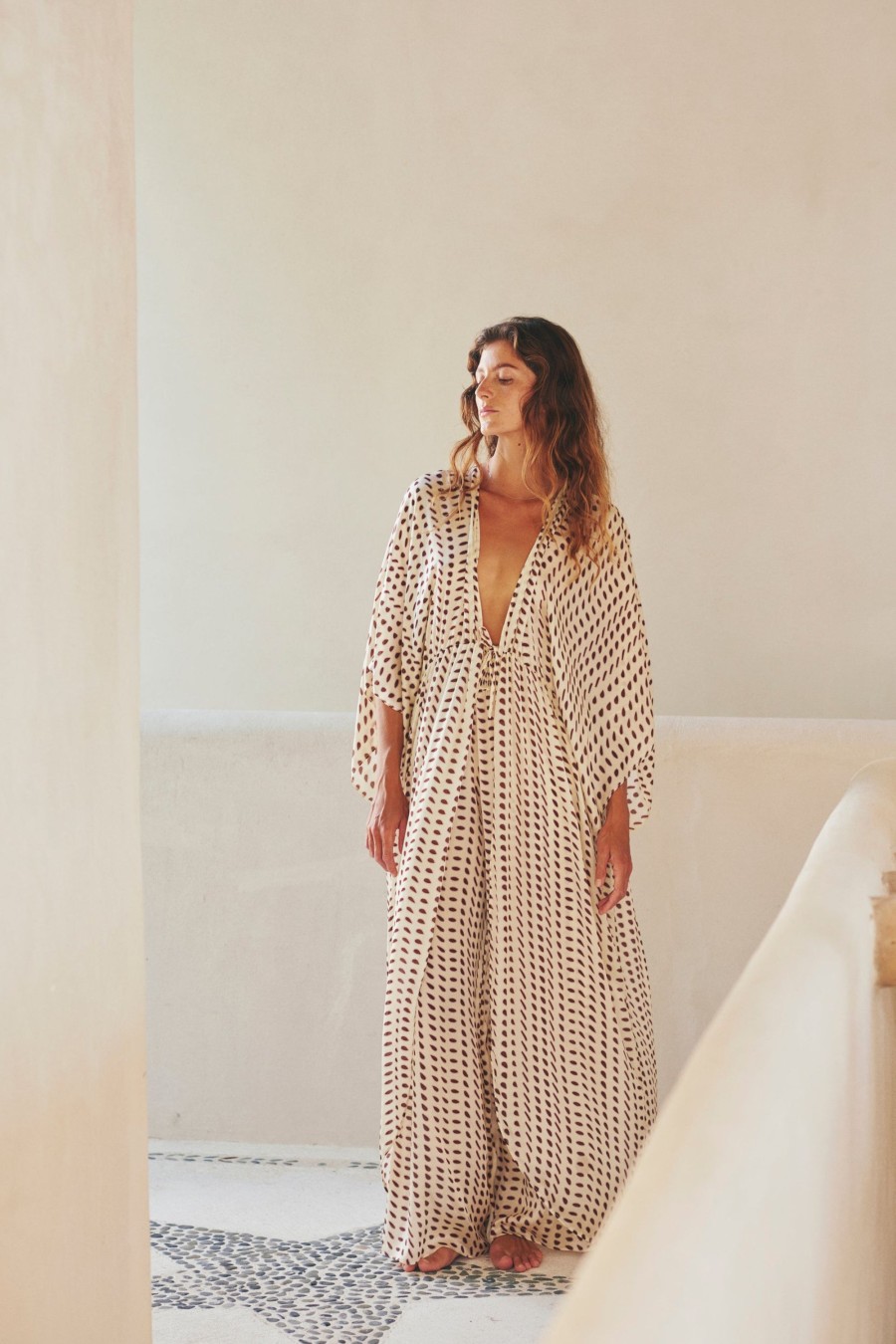 Women Juan de Dios Dresses | San Cipriano Silk Tunic/Ivory Wine Seeds