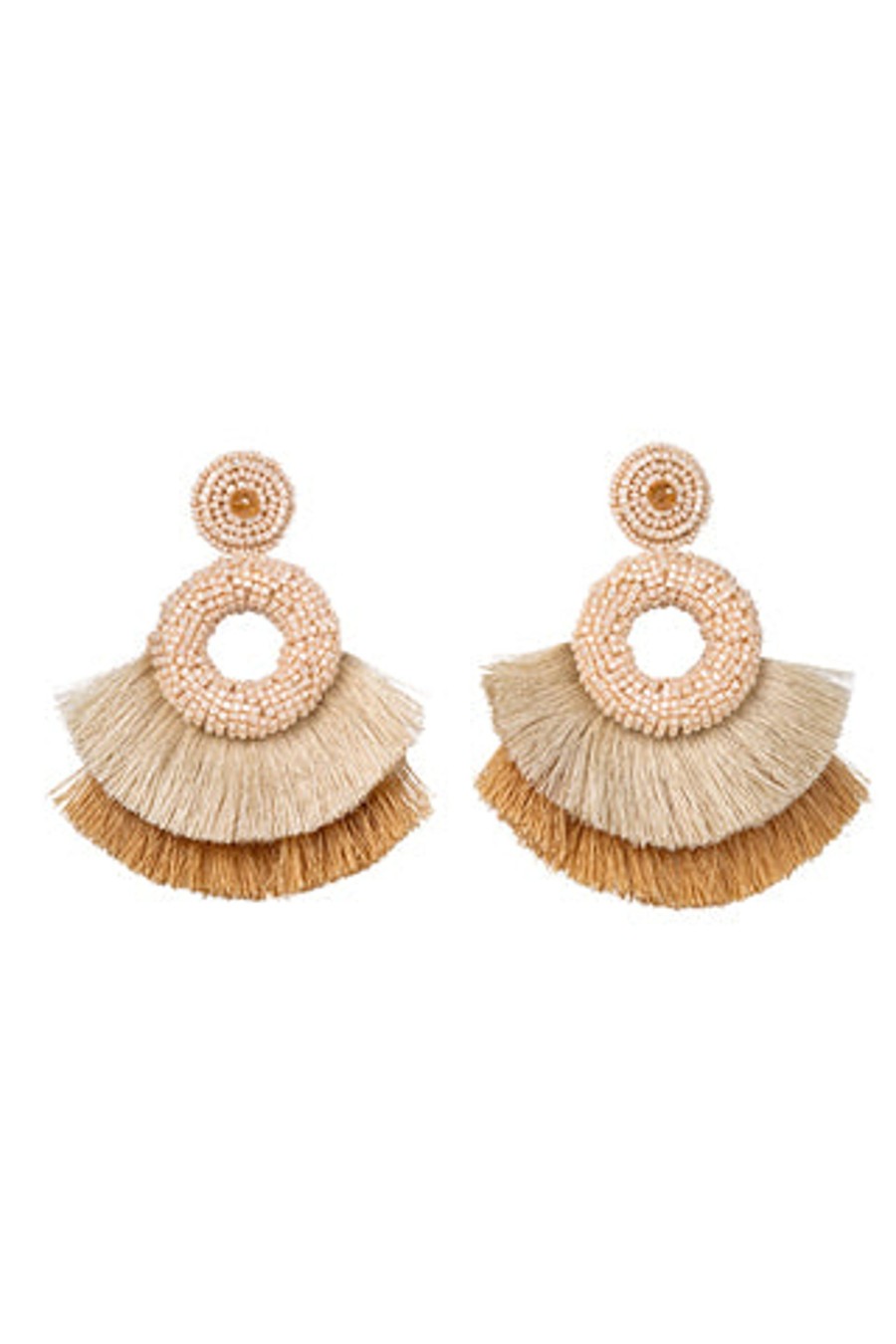 Women Juan de Dios | Jdd Ornella Earrings By Tres Almas/Beige