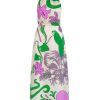 Women Juan de Dios | Magdalena Silk Maxi Dress/Violet Garden