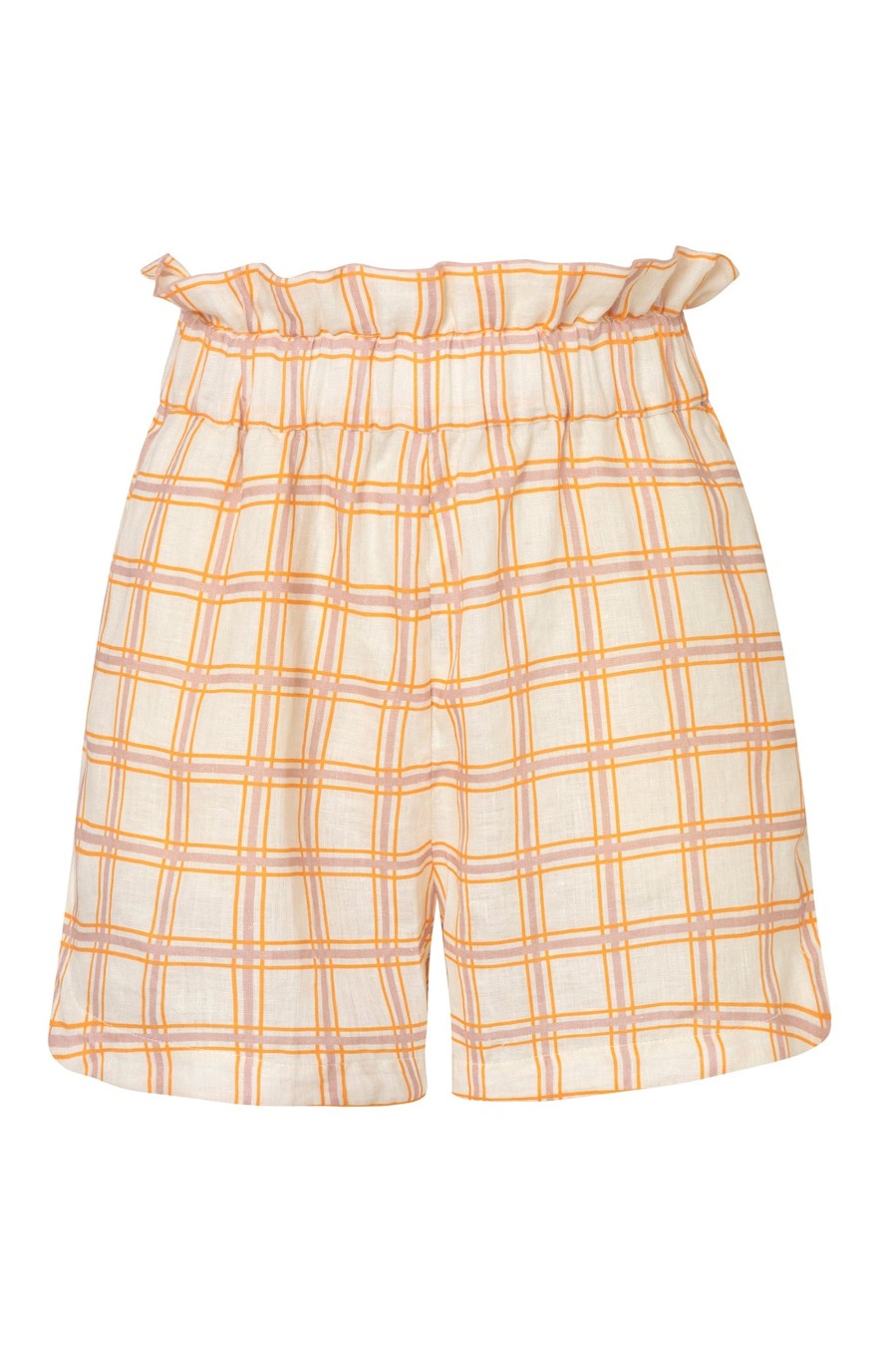 Women Juan de Dios Shorts | San Antonio Linen Short/Cream And Butter Scotch