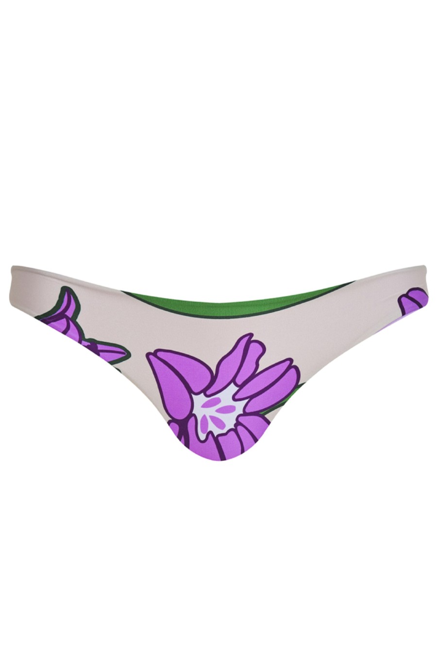 Women Juan de Dios Bikinis | Guava Bottom/Beige Violet Flowers