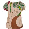 Women Juan de Dios Shirts & Blouses | Julia Cotton Top/Beige Moon Garden