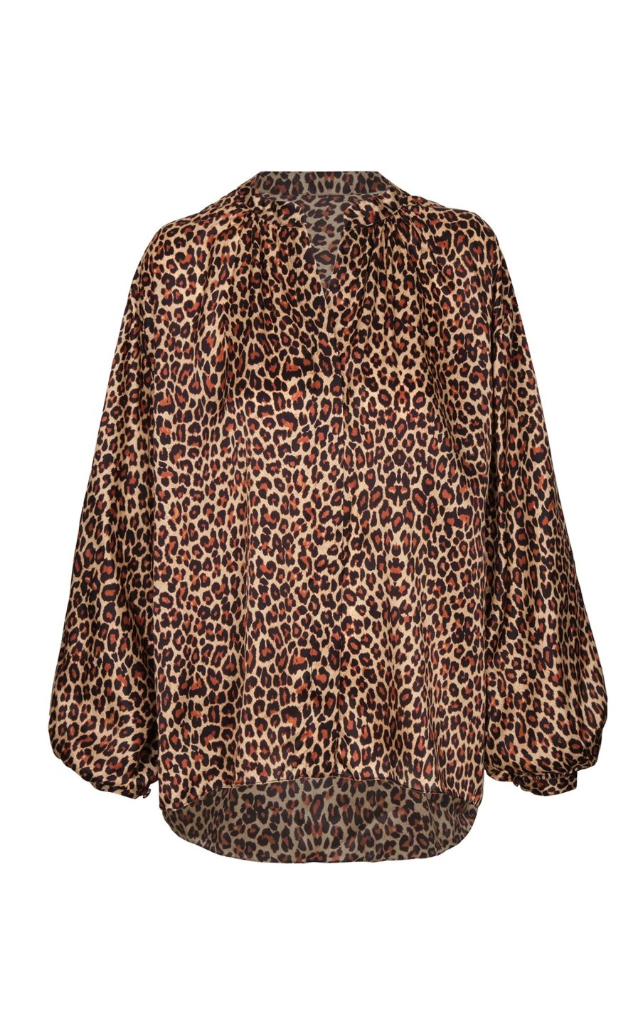 Women Juan de Dios Shirts & Blouses | Don Simon Silk Satin Shirt/Jaguar Print