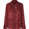 Women Juan de Dios Shirts & Blouses | Noches De Luna Silk Jacquard Blouse/Wine