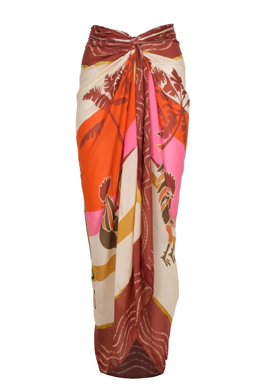 Women Juan de Dios Sarongs | De La Falaise Sarong/Red Rooster