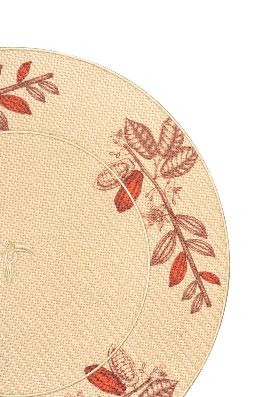 Women Juan de Dios | Cacao Fruit Placemats Set Of 4/Red