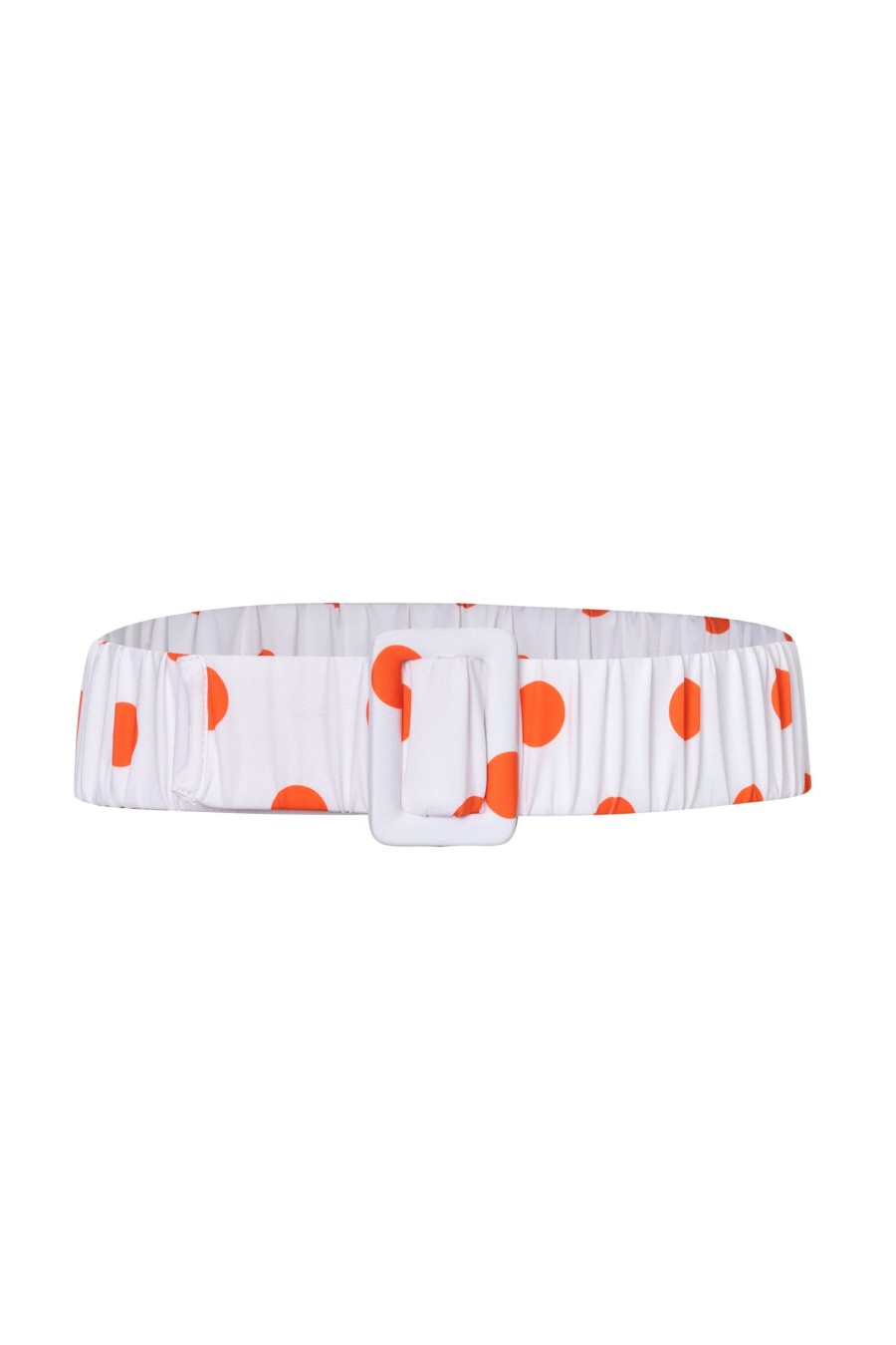 Women Juan de Dios | Ruched Belt Polka/Orange