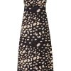 Women Juan de Dios Dresses | Victoria Cotton Midi Dress/Black Night Ivory Pebbles