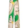 Women Juan de Dios Pants | Santo Tomas Silk Jacquard Pants/Green