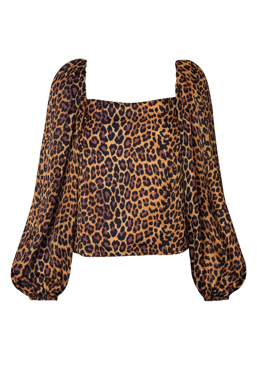 Women Juan de Dios Shirts & Blouses | Celia Cotton Silk Blouse/Jaguar Print