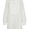 Women Juan de Dios Dresses | Guayabera Linen Shirt/White