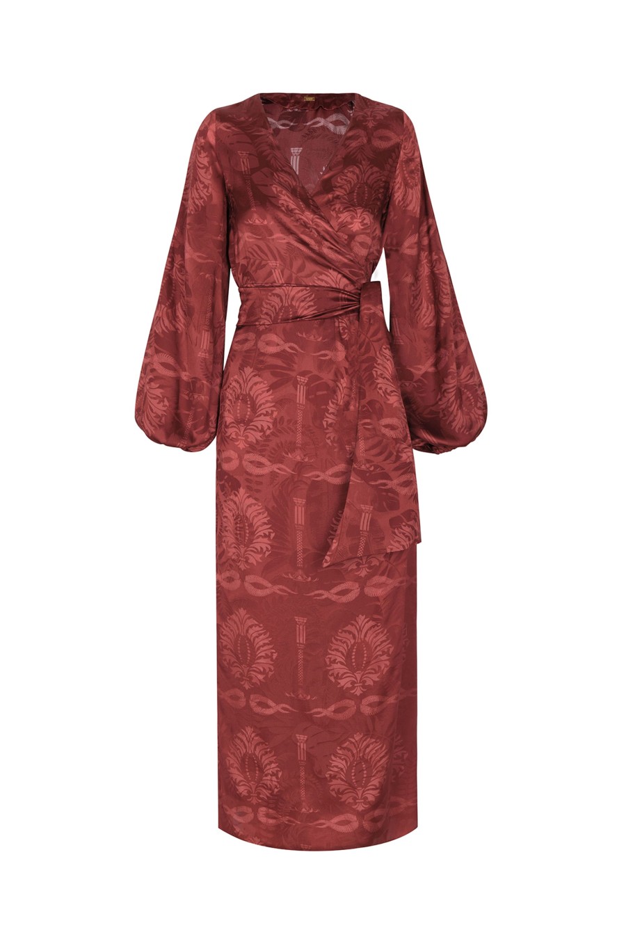 Women Juan de Dios Dresses | Tertulia Jacquard Maxi Dress/Wine