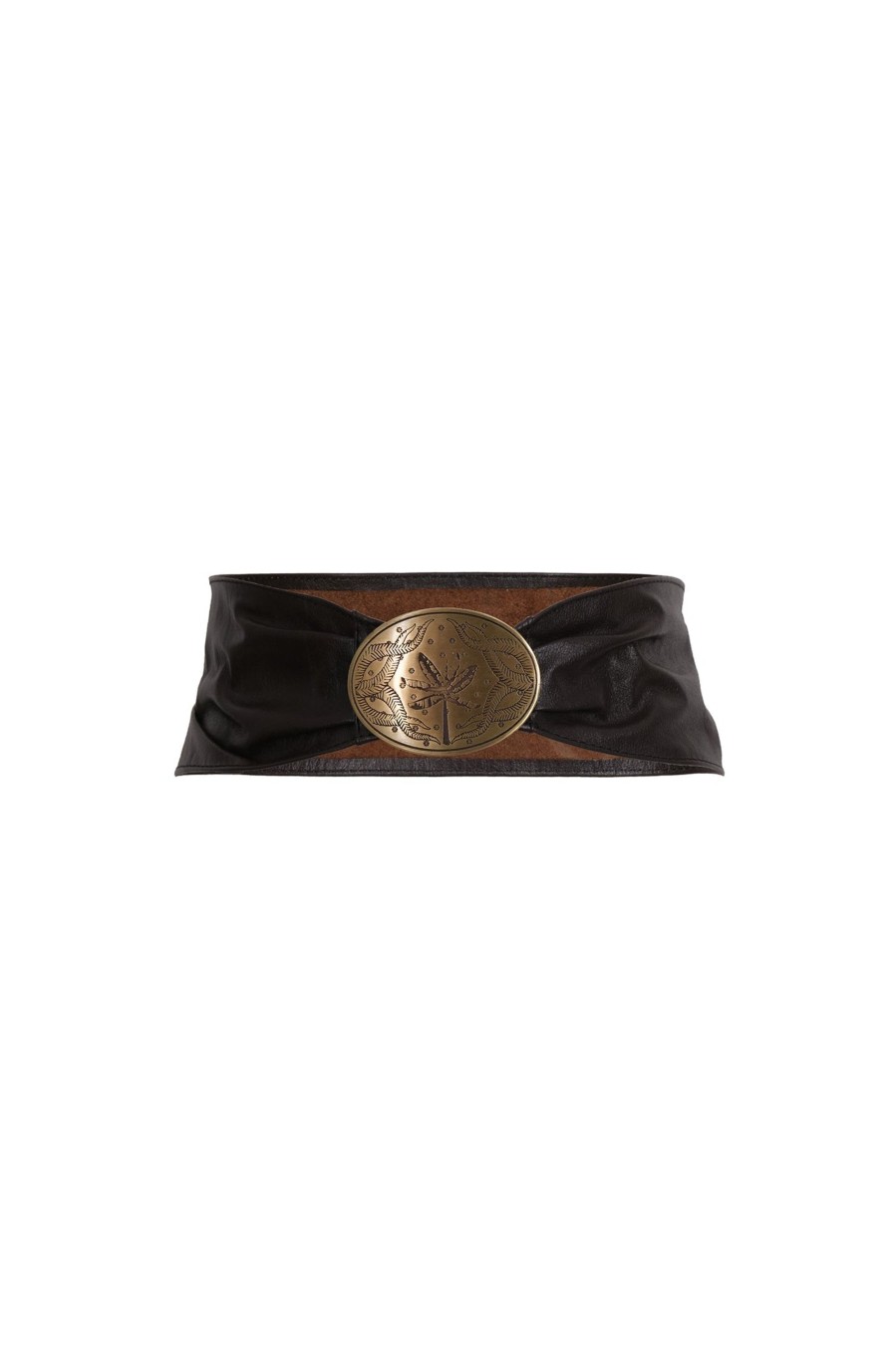 Women Juan de Dios | Sunita Leather Belt/Dark Brown Gold