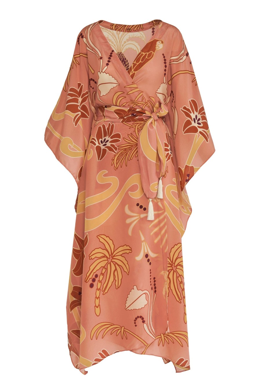 Women Juan de Dios | Morena Crepe De Chine Open Tunic/Peach Garden