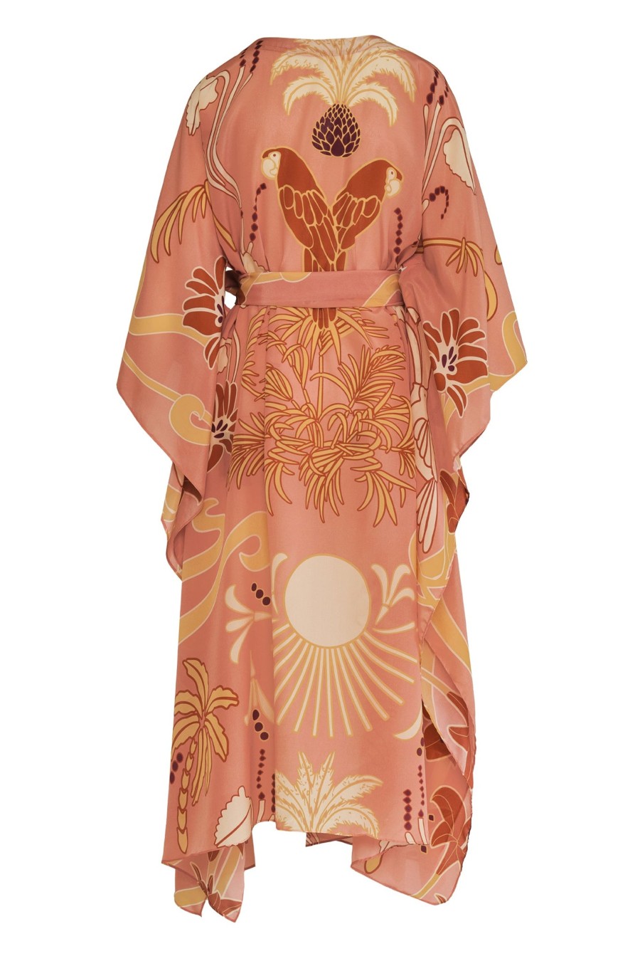 Women Juan de Dios | Morena Crepe De Chine Open Tunic/Peach Garden