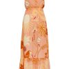 Women Juan de Dios Dresses | Polera Maxi Silk Dress/Pink Garden