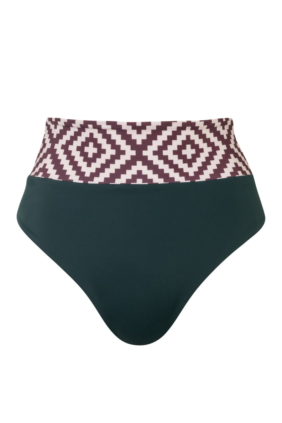 Women Juan de Dios Bikinis | Yucatan Vintage Bottom/Dark Green-Mustard