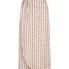 Women Juan de Dios | Amaime Satin Silk Midi Skirt/Ivory Wine Seeds