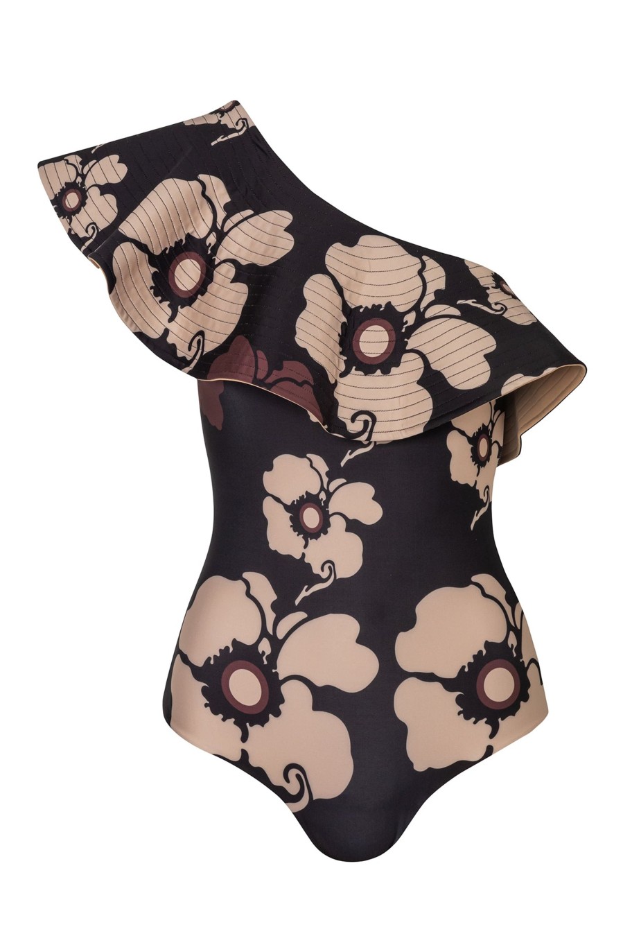 Women Juan de Dios Onepiece | Tucan One Piece/Black Maxi Flowers-Nude