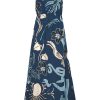 Women Juan de Dios Dresses | Julia Cotton Maxi Dress/Blue Garden