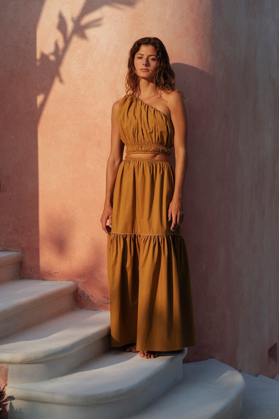 Women Juan de Dios Skirts | Ornella Cotton Maxi Skirt/Tabaco