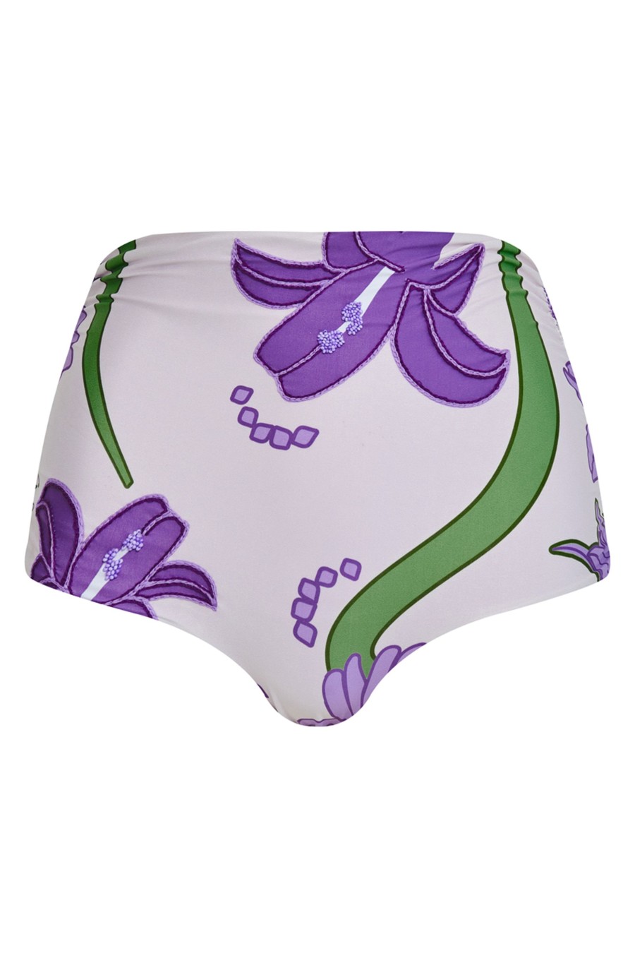 Women Juan de Dios Bikinis | Victoria Vintage Embroidered Bottom/Beige Violet Flowers