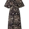 Women Juan de Dios Dresses | San Bernardo Cotton Tunic Dress/Black Night Ivory Pebbles