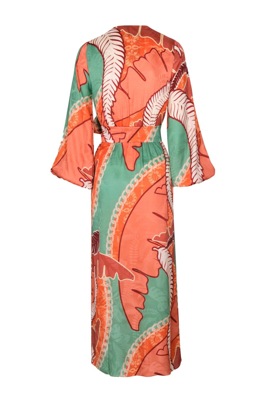 Women Juan de Dios Dresses | Tertulia Silk Jacquard Maxi Dress/Coral