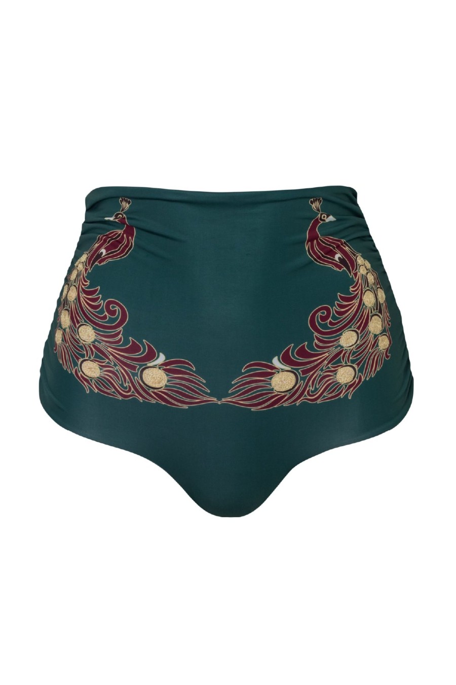 Women Juan de Dios Bikinis | Victoria Vintage Bottom/Pine Green Peacock Brown