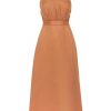 Women Juan de Dios Dresses | Magdalena Linen Halter Dress/Salmon