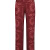 Women Juan de Dios Pants | Santo Tomas Silk Jacquard Pants/Wine